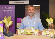 Paul Pieretti with California Endive Farms shows different packaging options for white endive.
